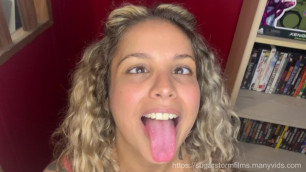Chatty Bimbo Gets Cum on her Ahegao Face