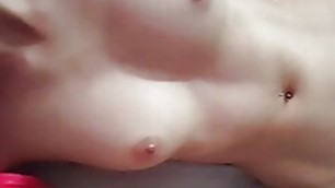 sloppy face fuck! she loves anal plug and a lot of cum