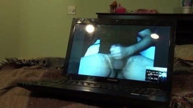 Mistress fuck his ass on cam with shampoo bottle