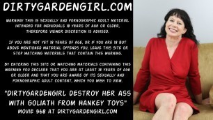 dirtygardengirl destroy her ass with goliath from mr hankey