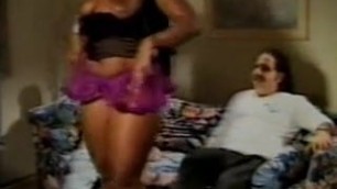 Ron Jeremy and another guy fuck a chubby black girl