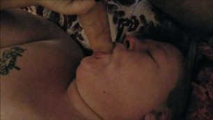 Fat Granny Deepthroats My Cock and Swallows My Cum