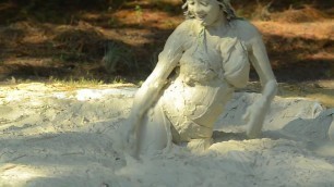 Bikini girl in the mud