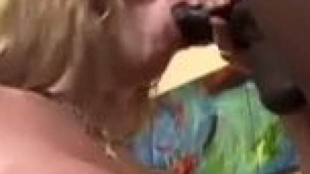 Very Busty Blonde Milf Sucks And Fucks Black Cock