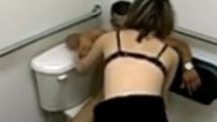 hardcore fuck in a public toilet