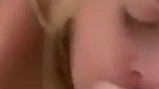 Bleach Blonde Bunny On Her Knees Sucking You Off