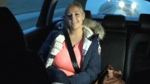 Blonde with huge tits pays her debt
