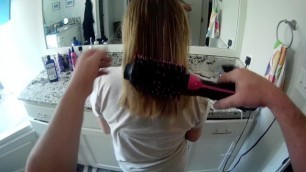 Cuckold Hubby Dries Brushes HotWife's Hair for her Bull Date | Cuckold Bull Fluff Preparation
