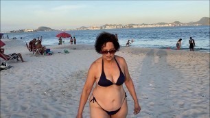 EXHIBICIONIST FUCKING GRANNY WITH MICROBIKINI IN RIO BEACH